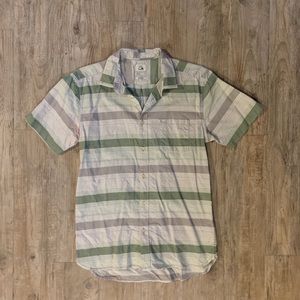 Quicksilver Stripped Button Down Shirt Size L